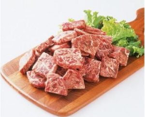 一口霜降り風ビーフステーキ(牛脂注入成形肉)
